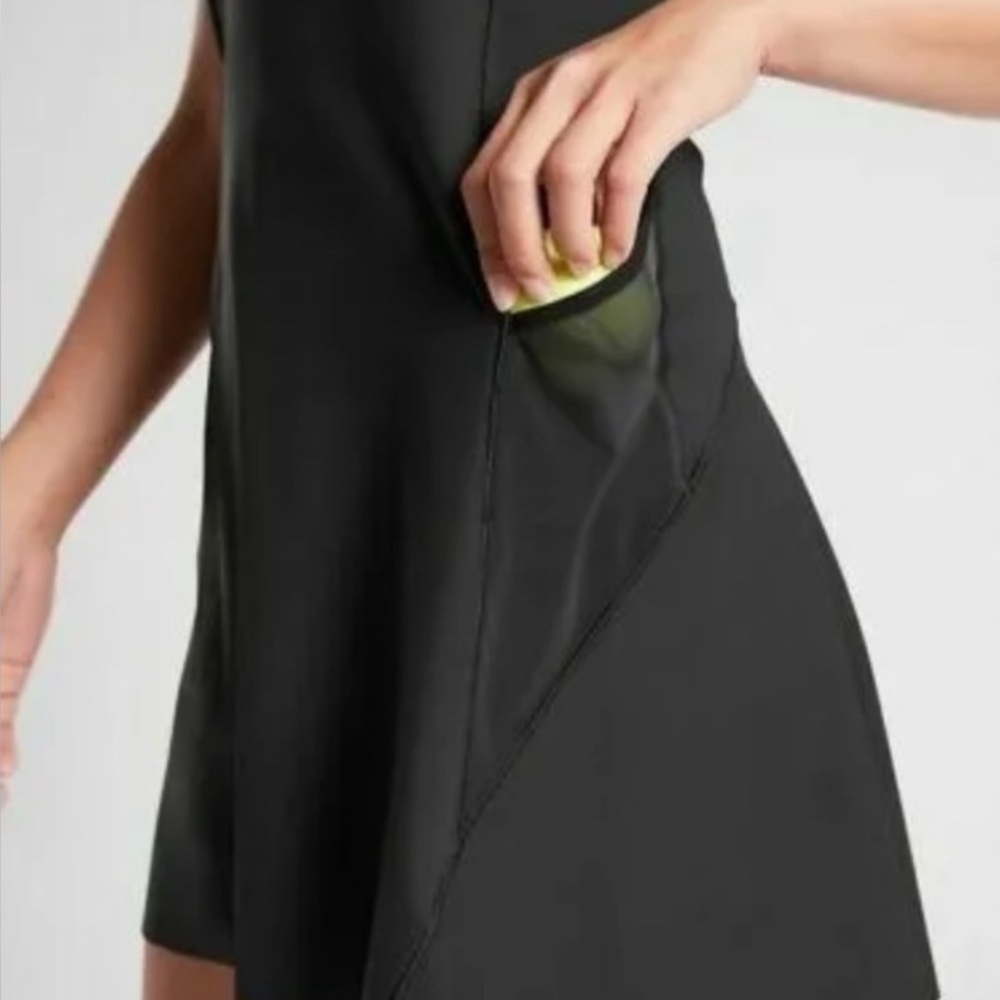 Athleta Black Match Point Tennis Athletic Mini Dress - Picture 3 of 9
